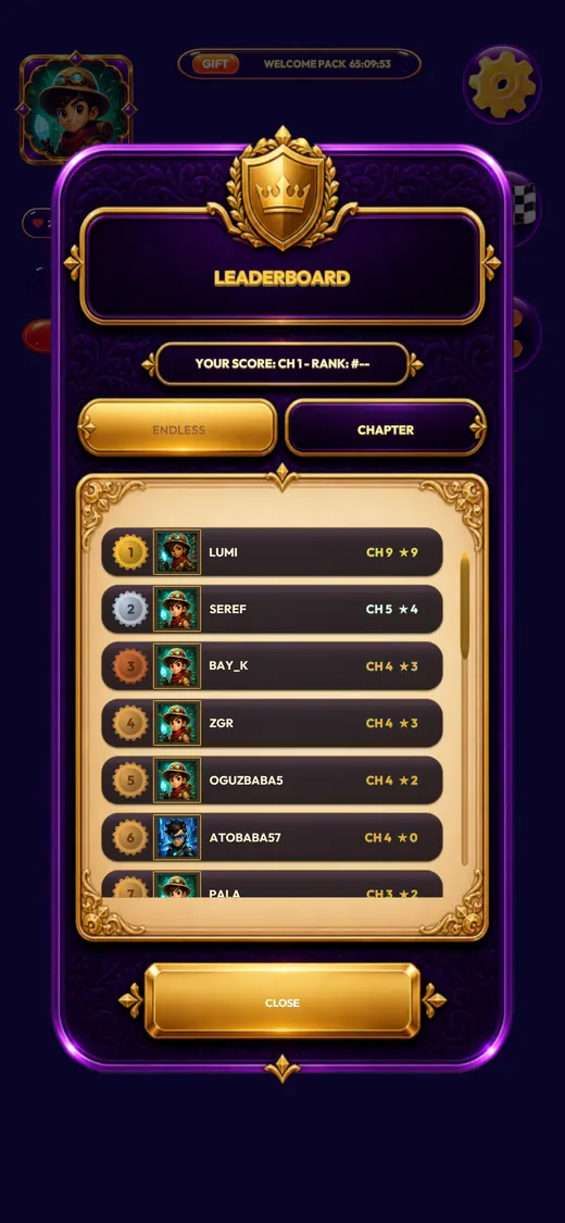 Tower Maze reward and mission screen