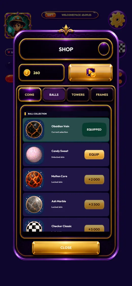 Tower Maze customization screenshot